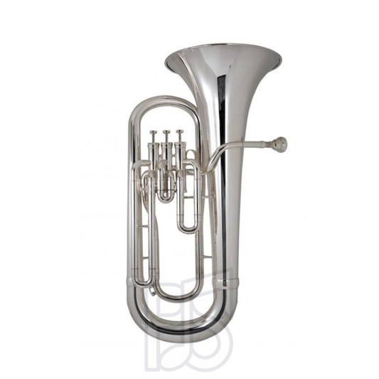Sonata Bb Euphonium 3-Valve Nickel-Plated – Student Brass Instrument with Case & Mouthpiece