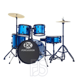 BK 5 Piece Drum Set 12" 13" 14" 16" 22" – Complete Acoustic Drum Kit