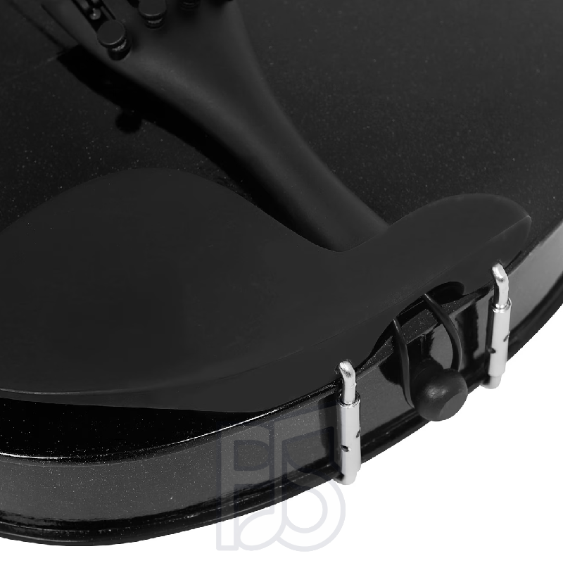 4/4 Full Size Black Violin Outfit – High Gloss Sparkle Finish with Bow and Case
