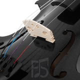 4/4 Full Size Black Violin Outfit – High Gloss Sparkle Finish with Bow and Case