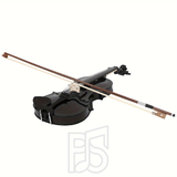 4/4 Full Size Black Violin Outfit – High Gloss Sparkle Finish with Bow and Case