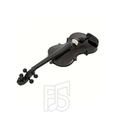 4/4 Full Size Black Violin Outfit – High Gloss Sparkle Finish with Bow and Case