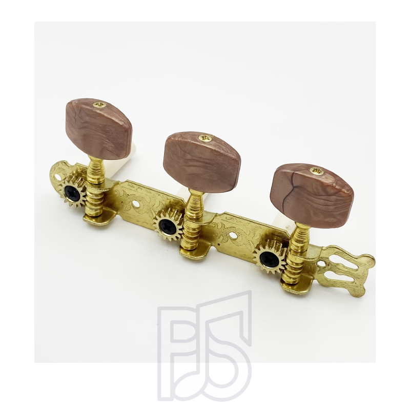 Gold Classical Guitar Machine Heads – Agate Button Acoustic Guitar Tuning Peg Set