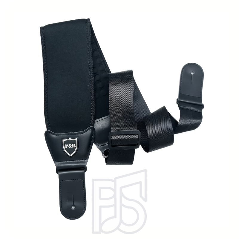 P&P 4-Inch Padded Wide Guitar Strap – Adjustable Electric & Bass Guitar Strap