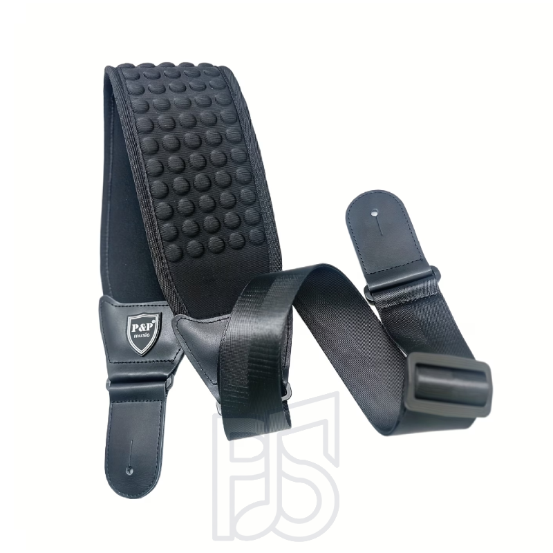P&P 4-Inch Padded Wide Guitar Strap – Adjustable Electric & Bass Guitar Strap