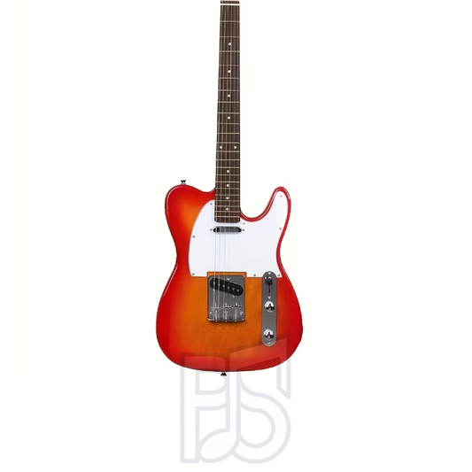 IRIN Tele Style Electric Guitar – 2 Single Coil Pickups - Cherry Burst