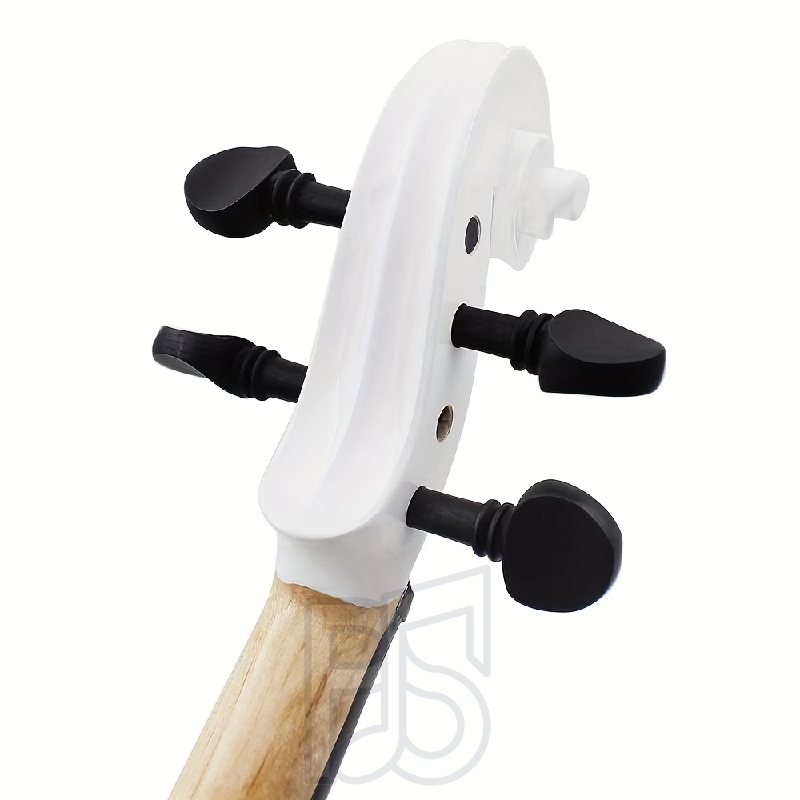 MBAT White Violin Outfit 4/4 Full Size – Basswood Student Violin Set with Bow, Case & Accessories