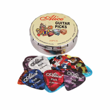 Alice 12-Piece Celluloid Guitar Picks in Metal Storage Tin - Assorted