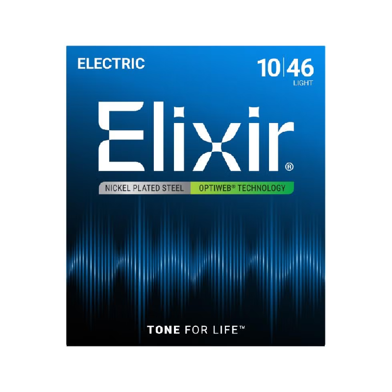 ELIXIR 12052 Nanoweb Nickel Plated Steel Coated Electric Guitar Strings 010-046