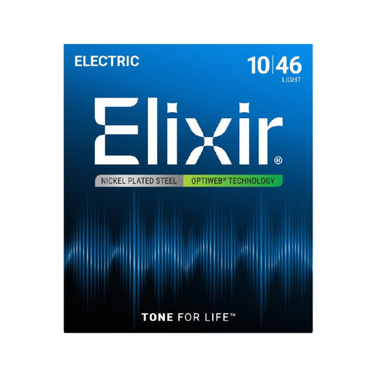 ELIXIR 12052 Nanoweb Nickel Plated Steel Coated Electric Guitar Strings 010-046