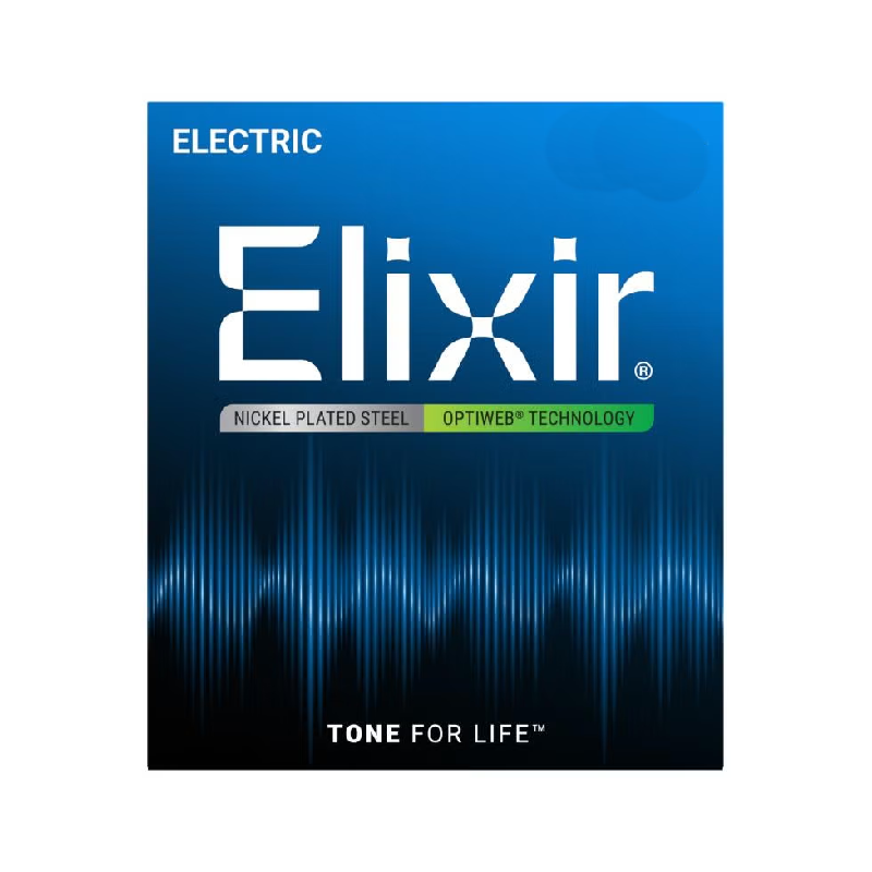 ELIXIR 12002 Nanoweb Nickel Plated Steel Coated Electric Guitar Strings 012-052