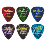 Alice Celluloid Guitar Picks Pack of 6 Assorted Colours & Thicknesses