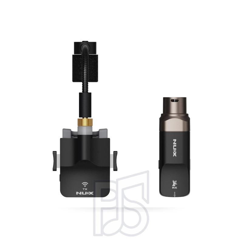 NUX B6 Wireless Saxophone Microphone System – Rechargeable Clip-On Mic