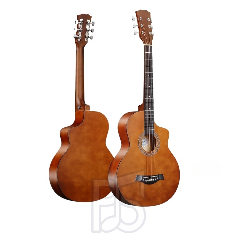 JF 38 Inch Acoustic Guitar – Barrel Shape Cutaway Wooden Guitar Package