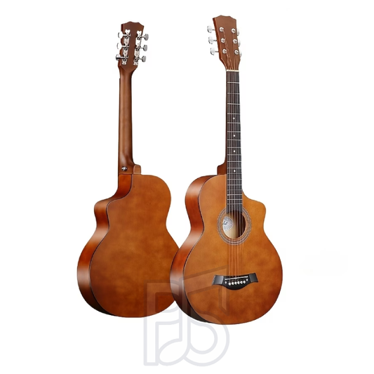 JF 38 Inch Acoustic Guitar – Barrel Shape Cutaway Wooden Guitar Package