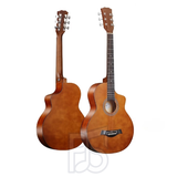 JF 38 Inch Acoustic Guitar – Barrel Shape Cutaway Wooden Guitar Package