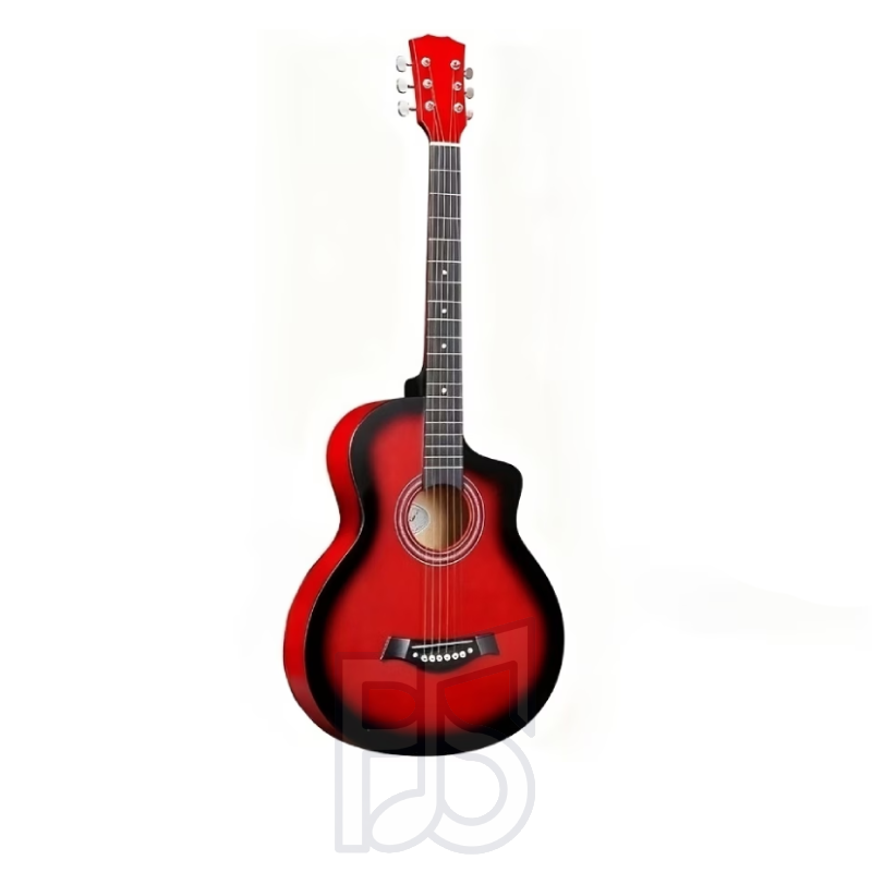 JF 38 Inch Acoustic Guitar – Barrel Shape Cutaway Wooden Guitar Package