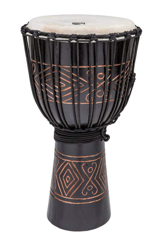 TOCA 12'' Street Series WOOD Djembe - BLACK ONYX