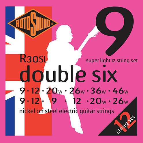 Rotosound Electric Guitar Strings–12-STRING NickelonSteel–Gauge09-46