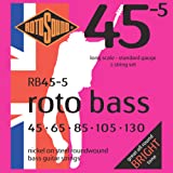 Rotosound Bass Strings–Nickel on Steel Roundwound – Gauge 45-130 5String