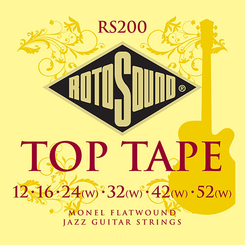 Rotosound Electric Guitar Strings – Monel Flat-wound Gauge 12-52