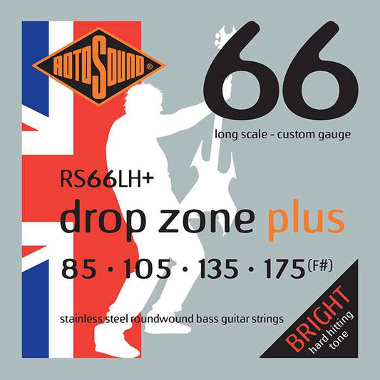 Rotosound Bass Strings–Stainless Steel Roundwound DROP ZONE – Gauge 45-175