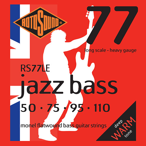 Rotosound Jazz Bass Strings– Monel Flatwound – Gauge50-110- 4String