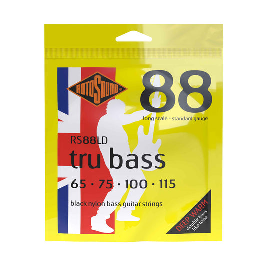 Rotosound RS88LD Black Nylon Bass Guitar Strings - 4 String Set