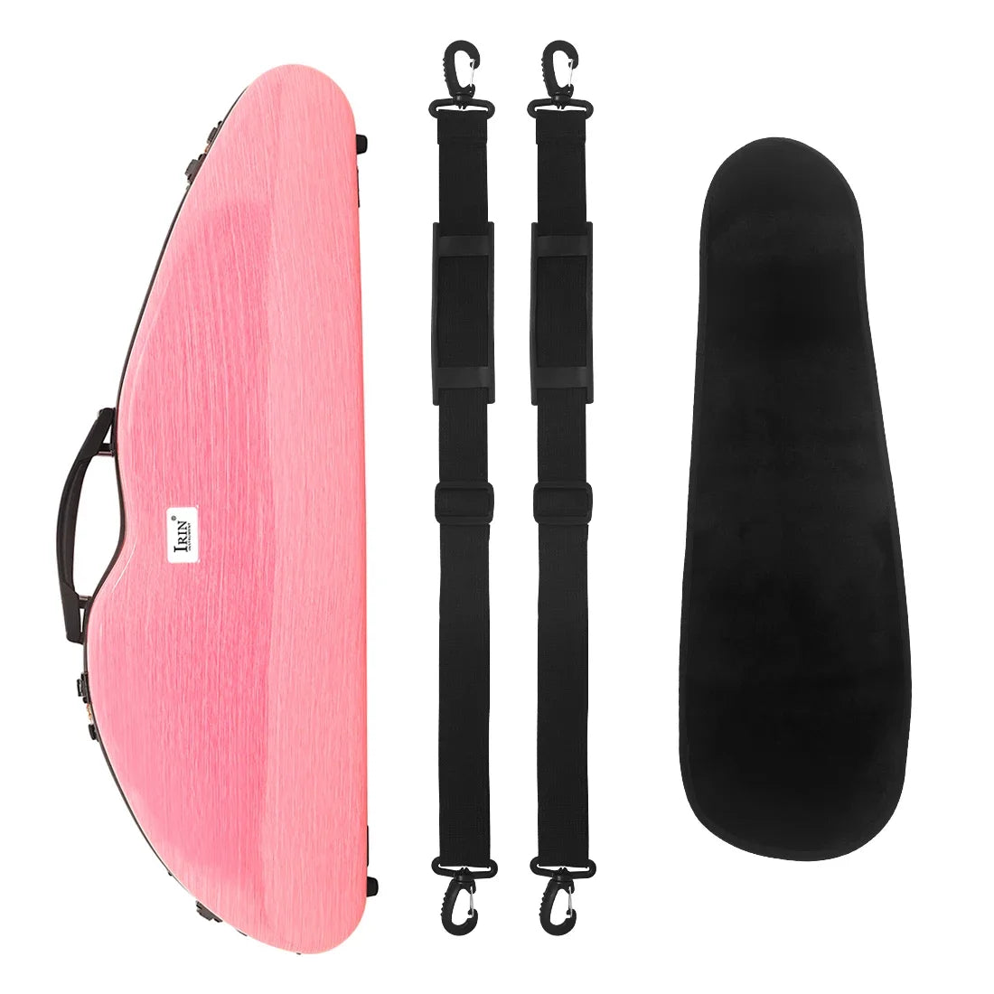 Triangular Fibreglass Violin Case 4/4 Super-Light Hard Shell with Hygrometer Password Lock