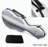 Shaped Fibreglass Violin Case 4/4 & 3/4 Shaped Hard Case Lightweight Lockable with Double Shoulder Straps