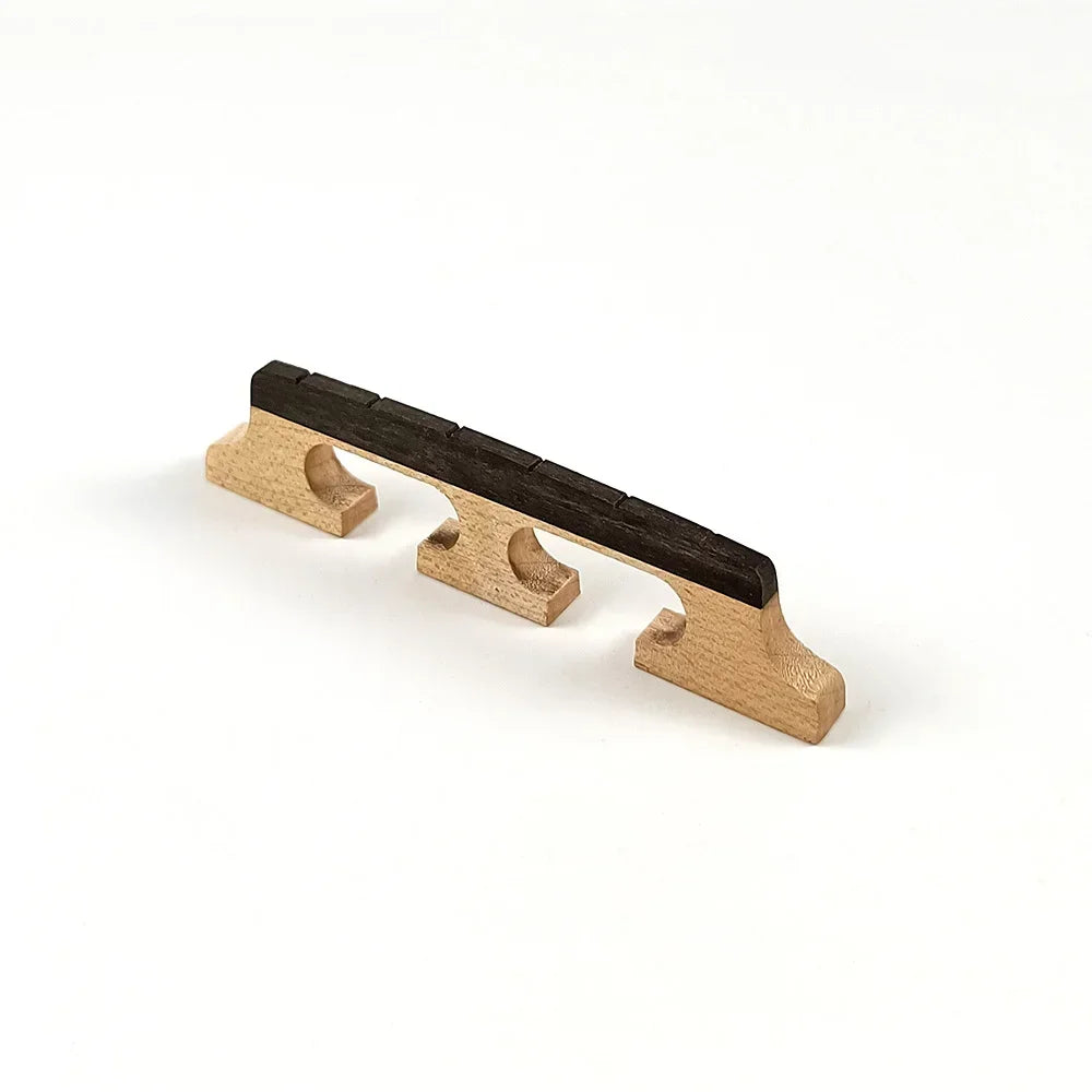 Maple Ebony Banjo Bridge 4/5/6 String Standard Size Wooden Saddle Lightweight 3 Foot Design