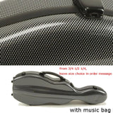 Shaped Fibreglass Violin Case 4/4 & 3/4 Shaped Hard Case Lightweight Lockable with Double Shoulder Straps
