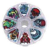 Guitar Picks 50 Pack Mixed Thickness 0.46mm 0.71mm 1.0mm with Storage Box for Acoustic Guitar and Ukulele
