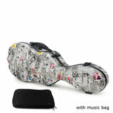 Shaped Fibreglass Violin Case 4/4 & 3/4 Shaped Hard Case Lightweight Lockable with Double Shoulder Straps