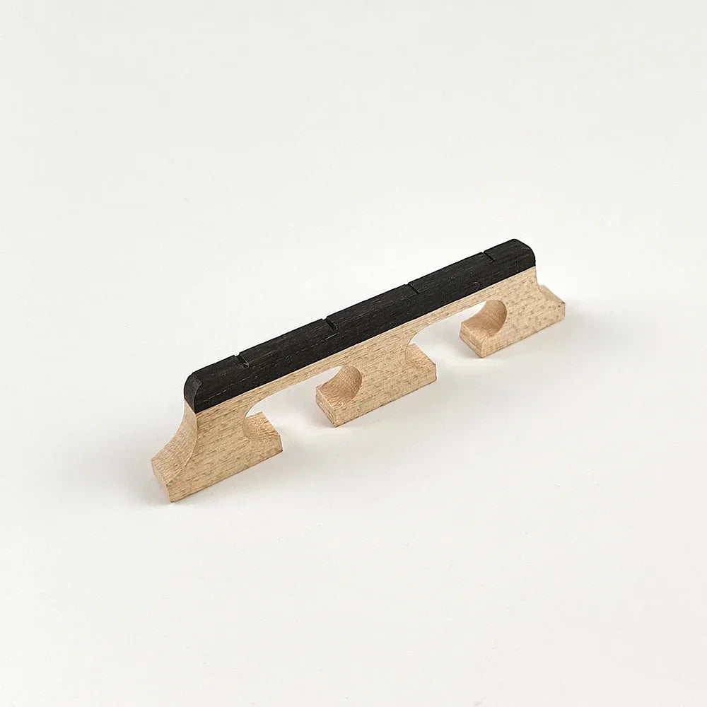Maple Ebony Banjo Bridge 4/5/6 String Standard Size Wooden Saddle Lightweight 3 Foot Design