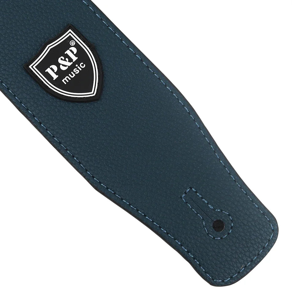 P&P 2.5 Inch PU Leather Guitar Strap – Adjustable Soft Guitar & Bass Strap