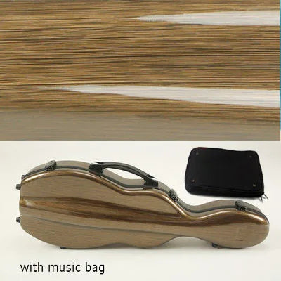 Shaped Fibreglass Violin Case 4/4 & 3/4 Shaped Hard Case Lightweight Lockable with Double Shoulder Straps