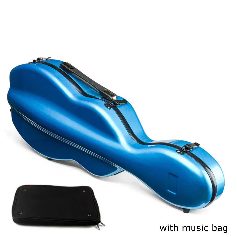 Shaped Fibreglass Violin Case 4/4 & 3/4 Shaped Hard Case Lightweight Lockable with Double Shoulder Straps