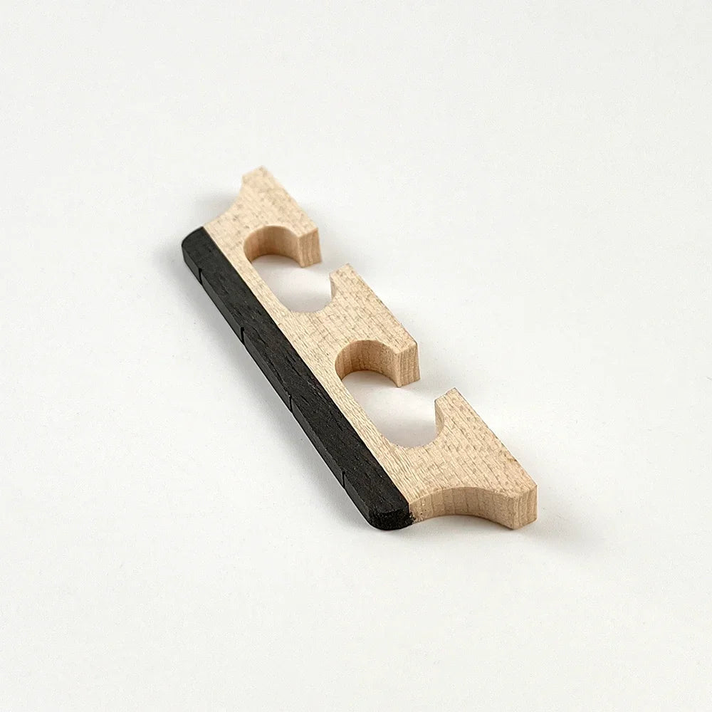 Maple Ebony Banjo Bridge 4/5/6 String Standard Size Wooden Saddle Lightweight 3 Foot Design
