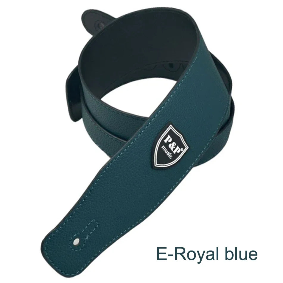 P&P 2.5 Inch PU Leather Guitar Strap – Adjustable Soft Guitar & Bass Strap