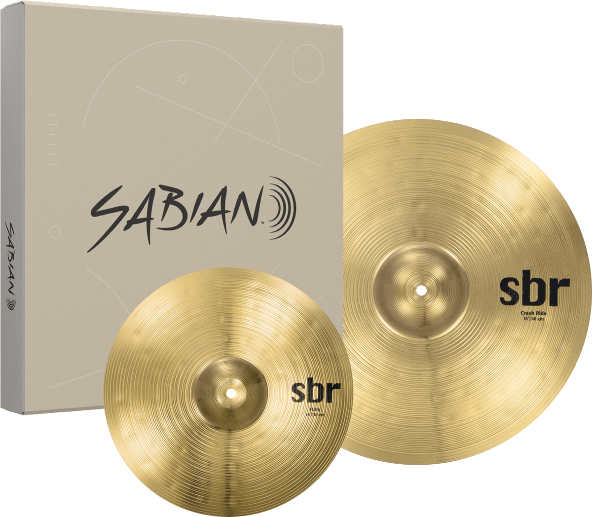 Sabian Cymbal Pack - Sbr 2Pack - 14" Hi Hats & 18" Crash Ride
