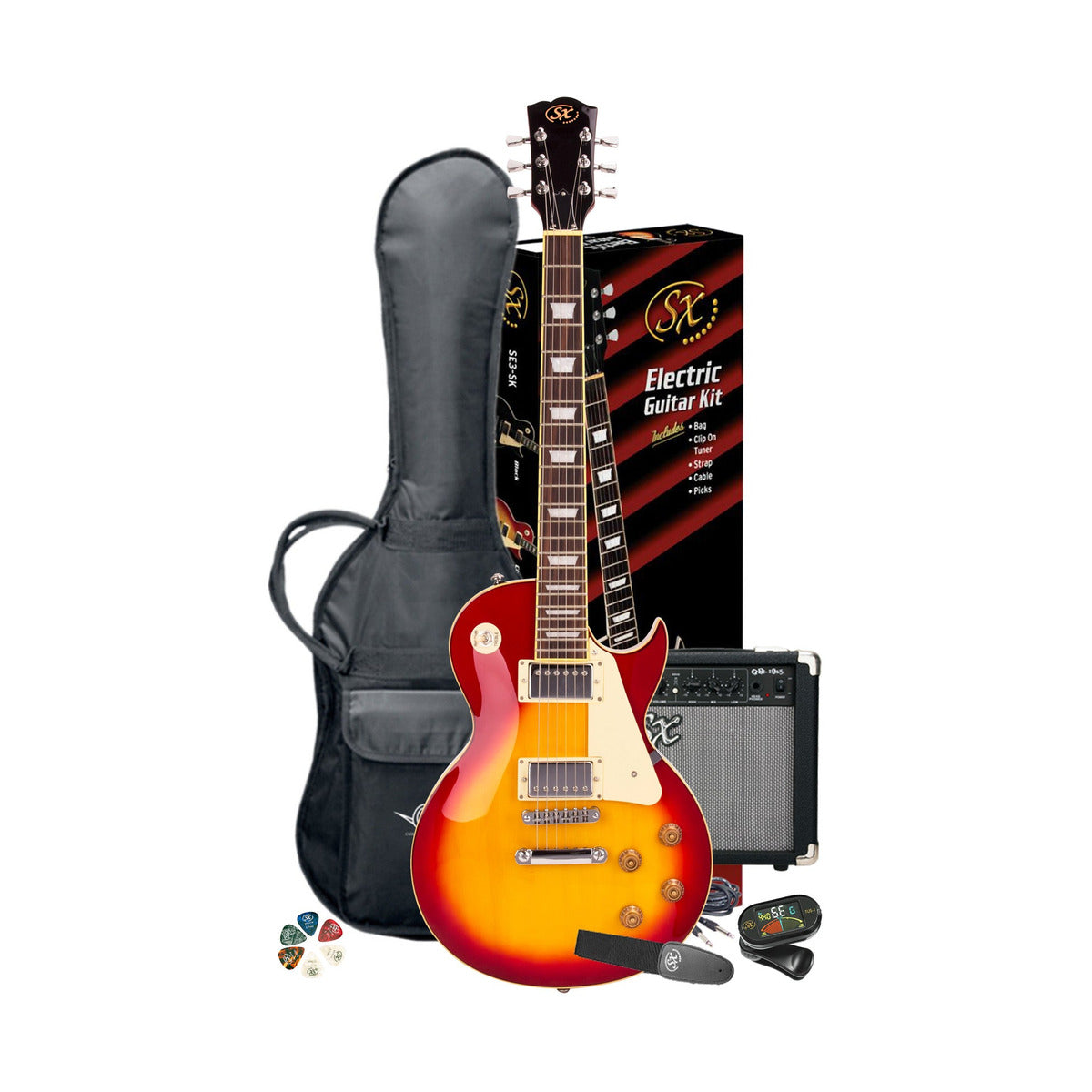 SX Guitar Les Paul El Kit Cherry Burst — hero 1