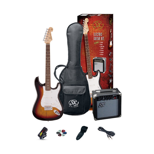 SX Electric Guitar Kit - Amp Tuner Strap -3ts — hero 1