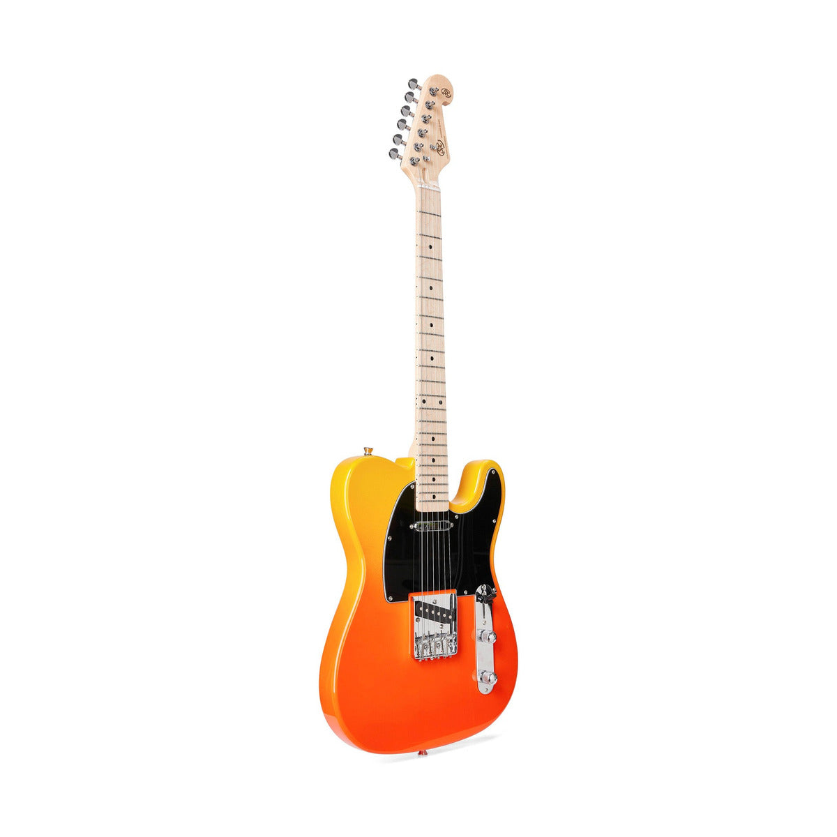 SX Tele Elec Guitar Burning Fire + Bag — gallery 2
