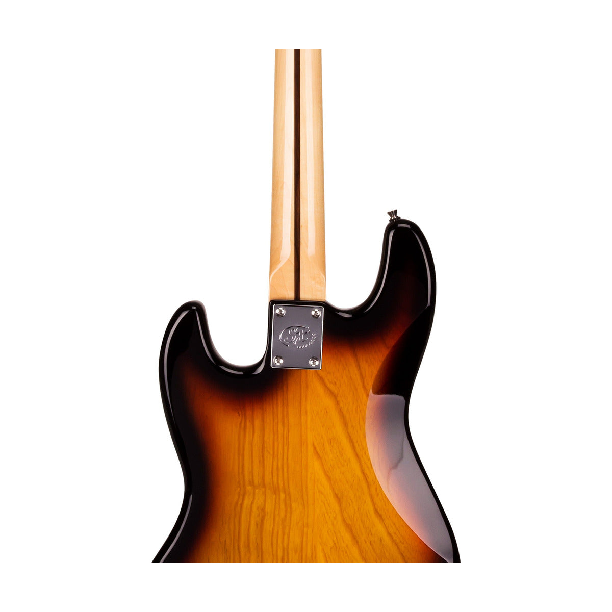 SX SJB75 Swamp Ash 4 String Bass Guitar – 3 Tone Sunburst