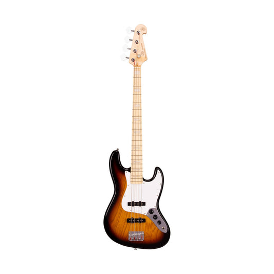 SX SJB75 Swamp Ash 4 String Bass Guitar – 3 Tone Sunburst — hero 1