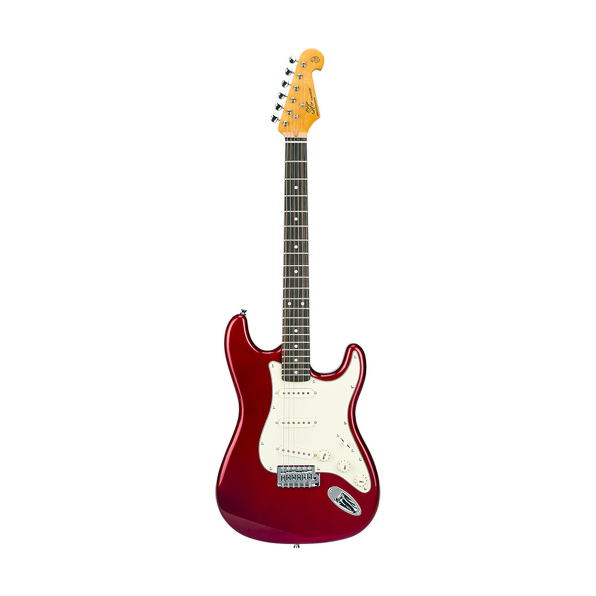 SX SST62 Strat Electric Guitar – 3/4, Candy Apple Red