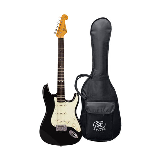 SX SST62 black electric guitar