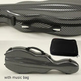 Shaped Fibreglass Violin Case 4/4 & 3/4 Shaped Hard Case Lightweight Lockable with Double Shoulder Straps