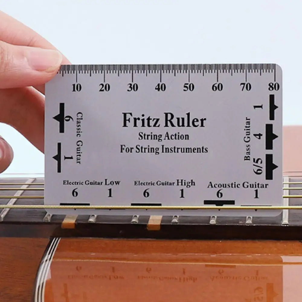 PSM Guitar Strings String Pitch Ruler Luthier Tools Rulers Card Guitar Ruler Instruments Compact Action Gauge Ruler Ukulele Bass by Pieter Smuts Music